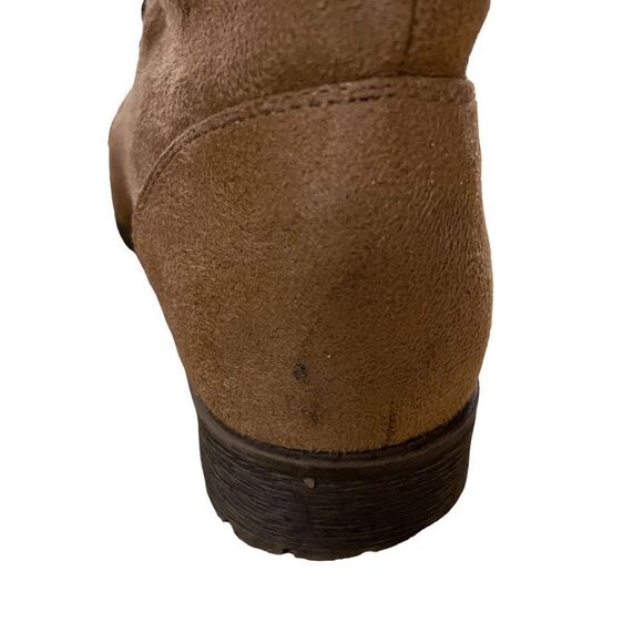 Bamboo ~ Tan Suede Boots with shearling accent ~ size 8 - Picture 10 of 12